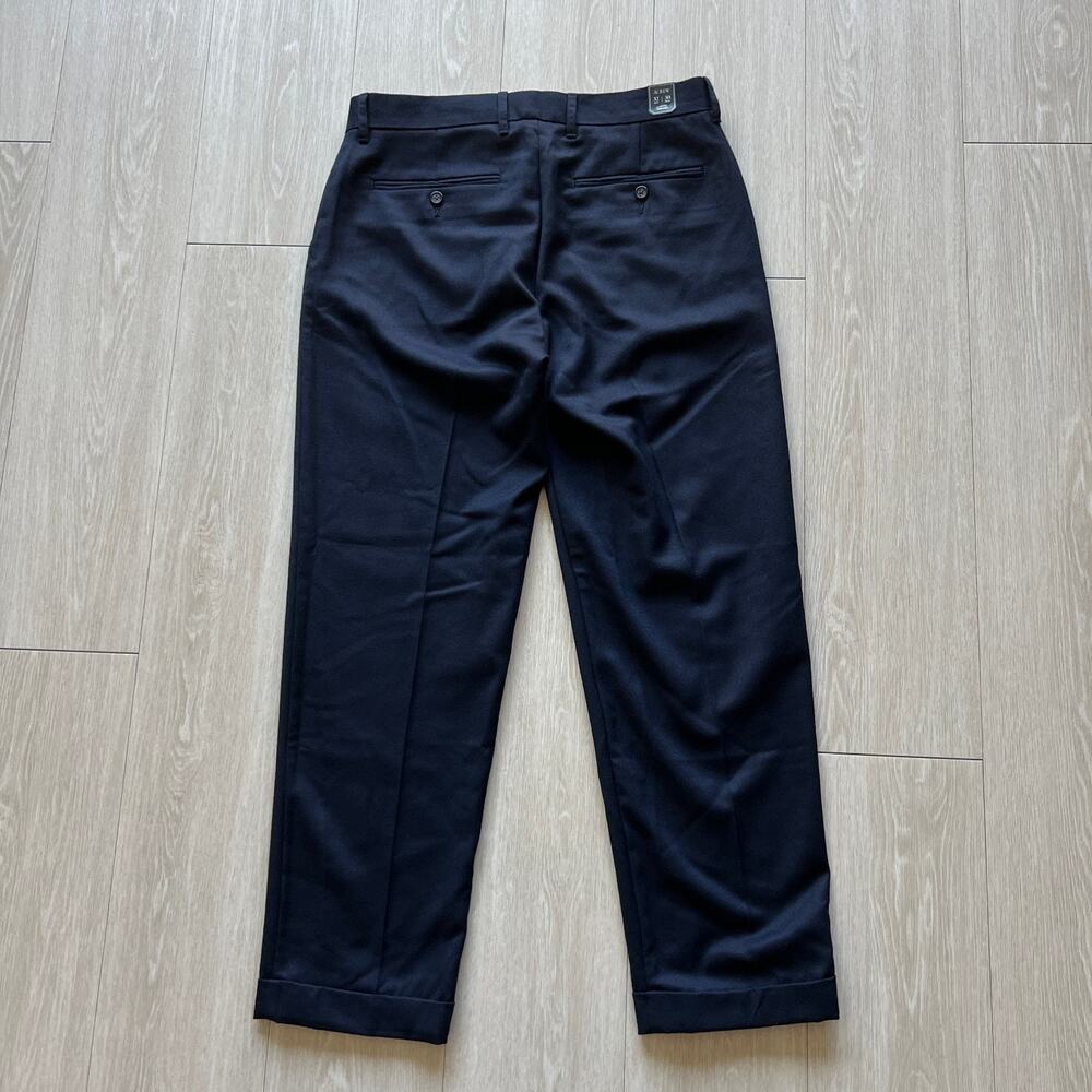J Crew Classic Creased Wool Trouser Mens 32 X 29 Dark Navy - Picture 4 of 10